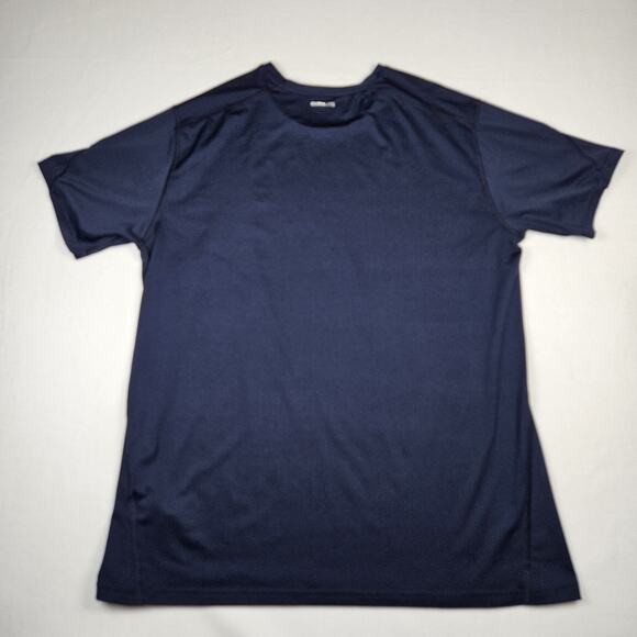 Adidas Climalite Techfit Compression Shirt Men 2XL Short Sleeve Navy Performance - Picture 5 of 11